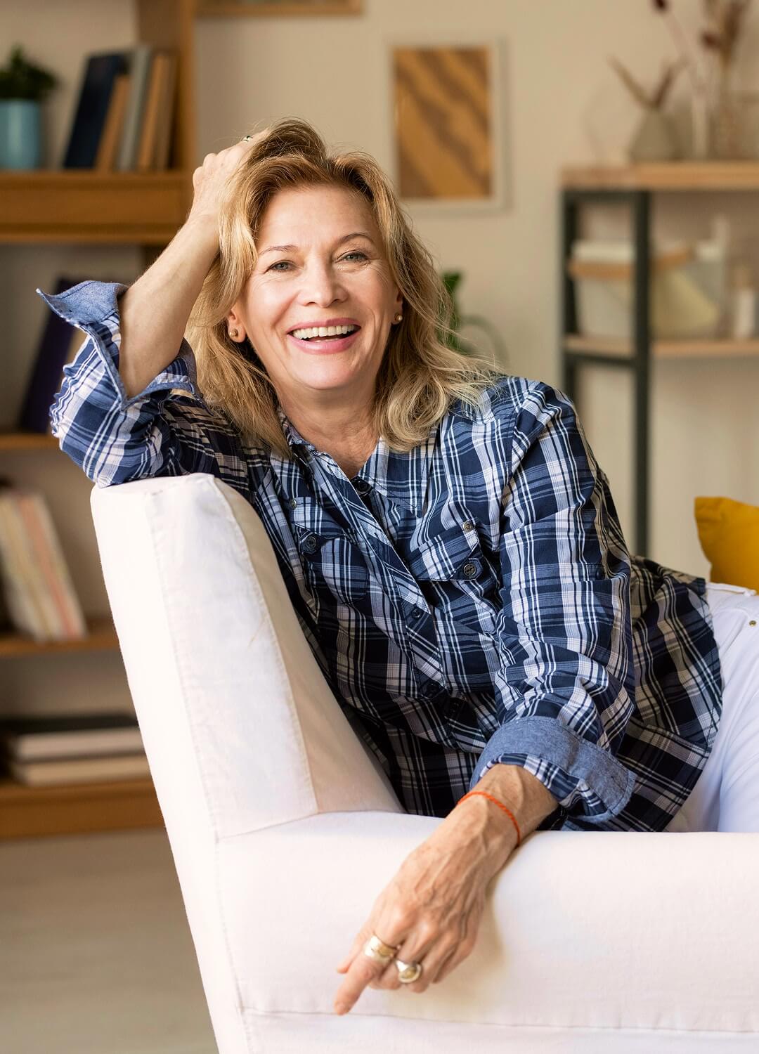 TotalSeat ontspanning vrouw bank