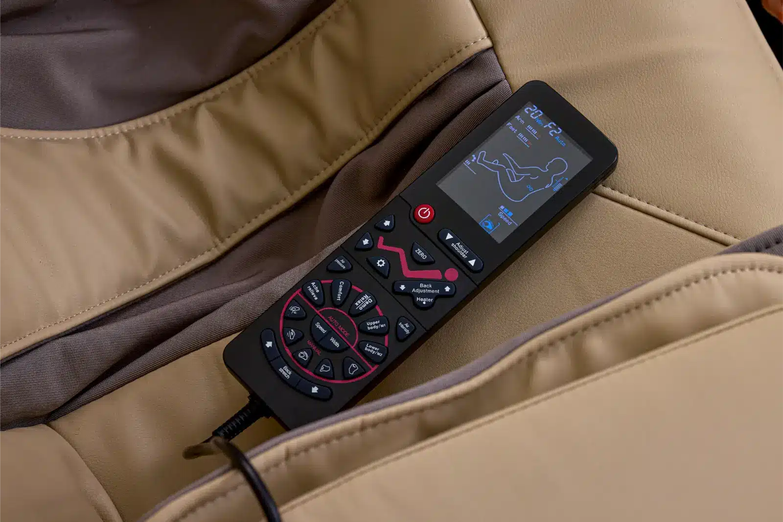 Massagestoel Totalseat Leone Beige Detail